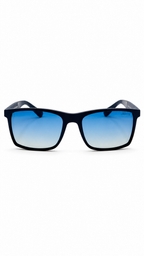 Lacoste Rectangular Matte Navy Sunglasses – Blue Gradient Lenses (56-16-140)