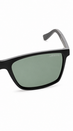 Lacoste Rectangular Matte Olive Sunglasses – Green Lenses (56-16-140)