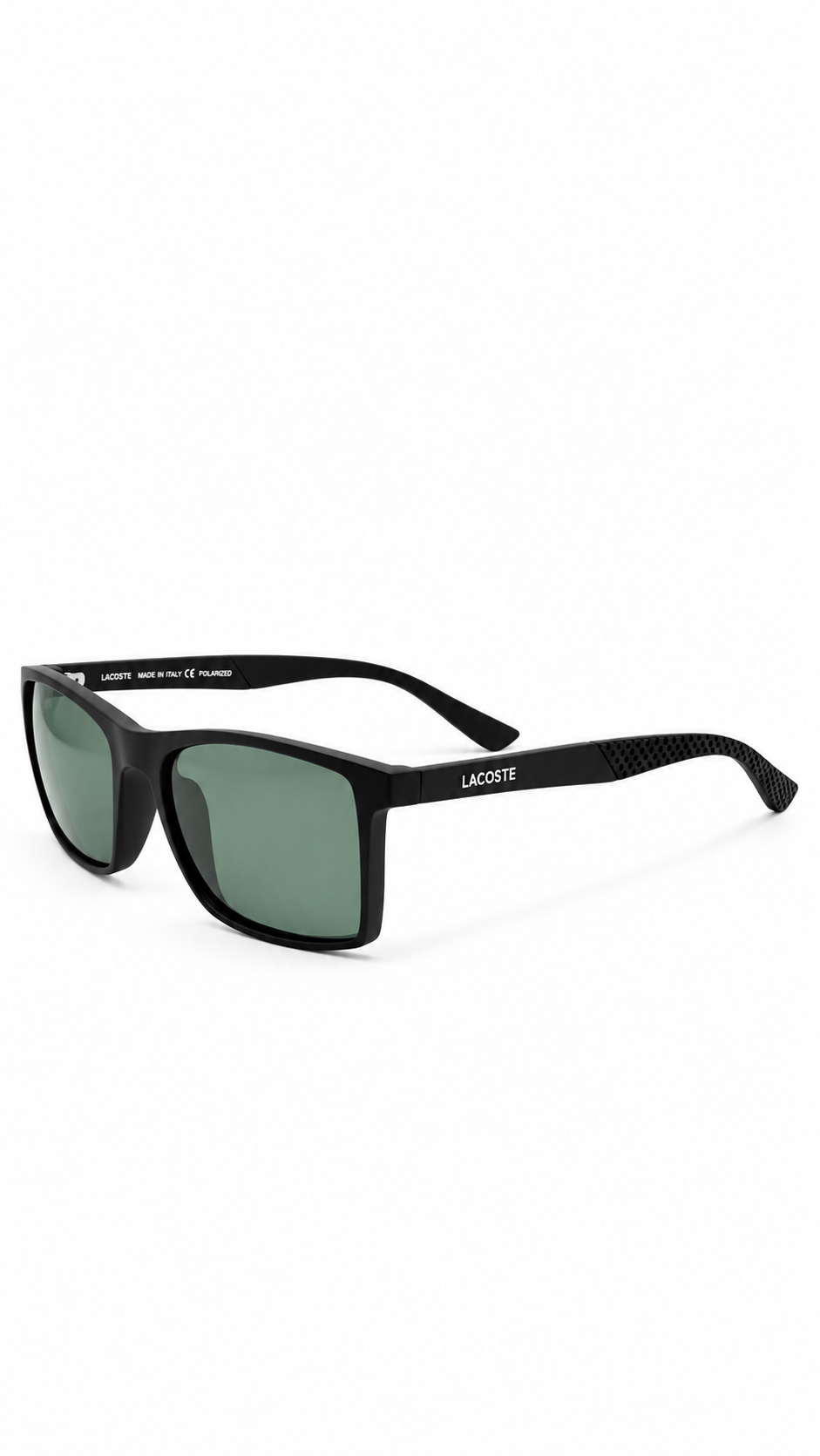 Lacoste Rectangular Matte Olive Sunglasses – Green Lenses (56-16-140)
