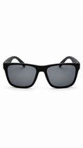 Lacoste Wayfarer-Style Matte Black Sunglasses – Grey Lenses (56-16-140)