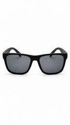 Lacoste Wayfarer-Style Matte Black Sunglasses – Grey Lenses (56-16-140)