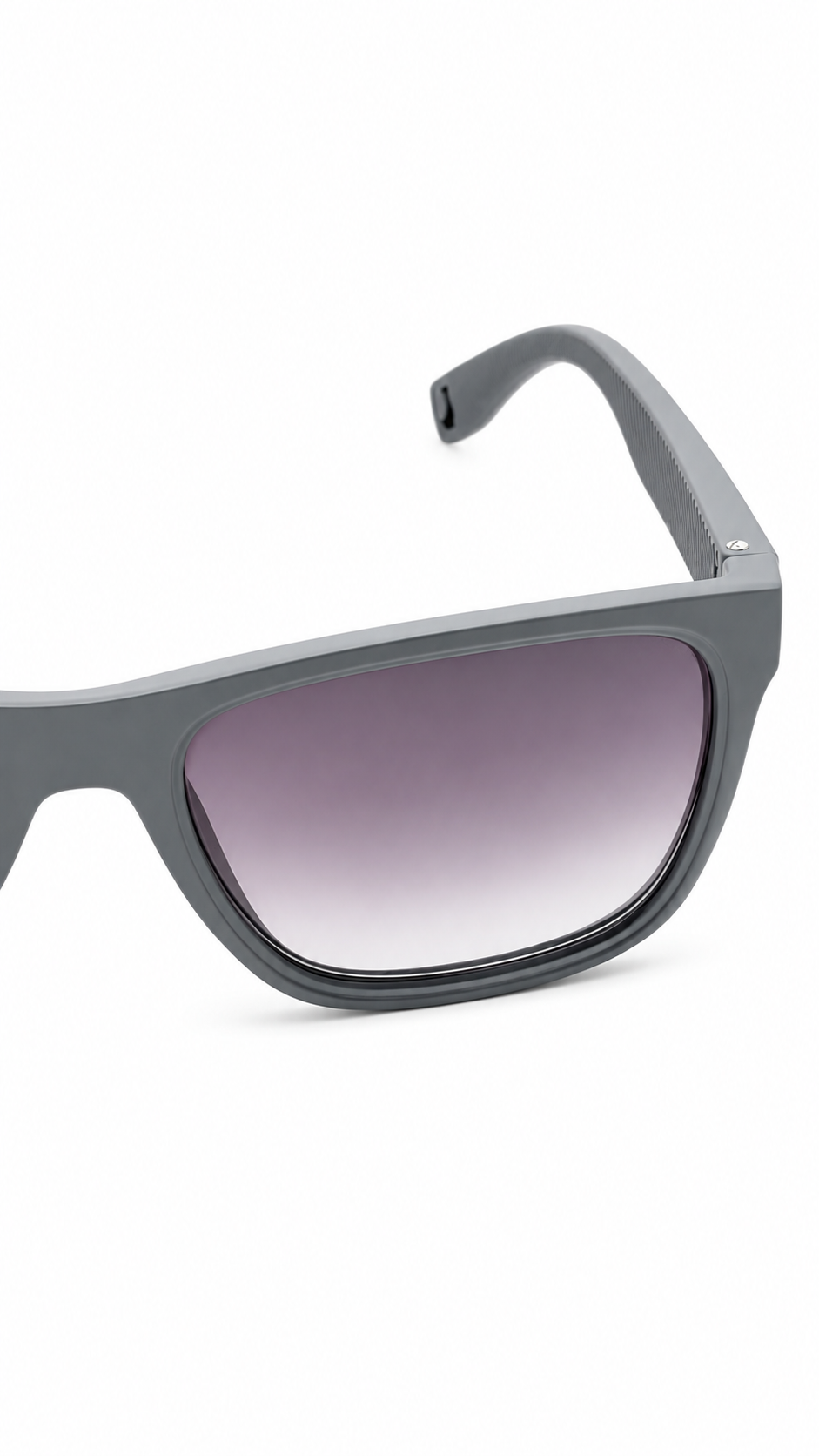 Lacoste Wayfarer-Style Matte Blue Sunglasses – Purple Gradient Lenses (56-16-140)