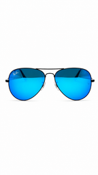 Ray-Ban Aviator Classic Sunglasses (RB 3025 58mm) – Black Frame / Blue Mirror Lenses