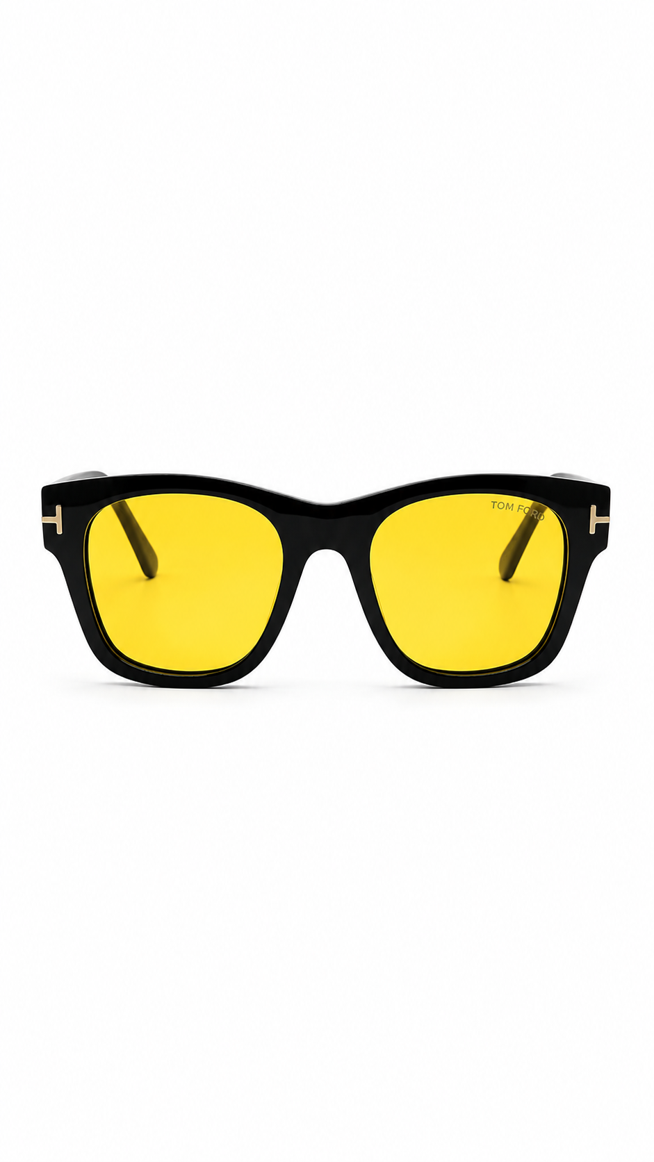 Tom Ford Emma-02 TF1314 01A Square Sunglasses – Black with Yellow Lenses