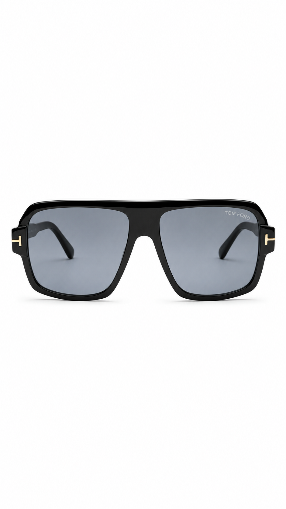 Tom Ford Camden TF933 01A Flat Top Navigator Sunglasses – Black / Grey Lenses
