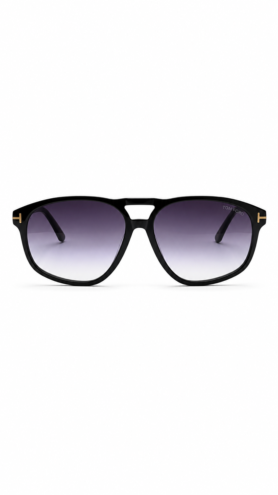 Tom Ford Pierre-02 FT1000 01B Aviator Sunglasses – Black Frame with Gradient Violet Lenses