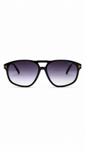 Tom Ford Pierre-02 FT1000 01B Aviator Sunglasses – Black Frame with Gradient Violet Lenses