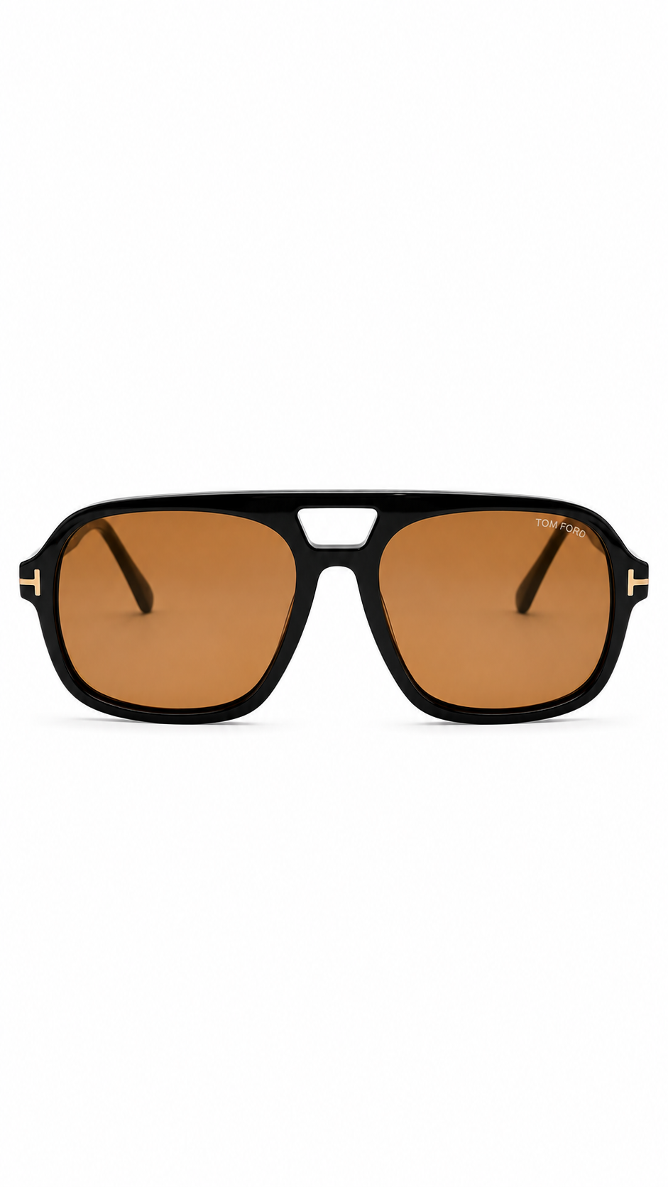 Tom Ford Falconer-02 FT0884 01H Aviator Sunglasses – Shiny Black Frame with Brown Lenses