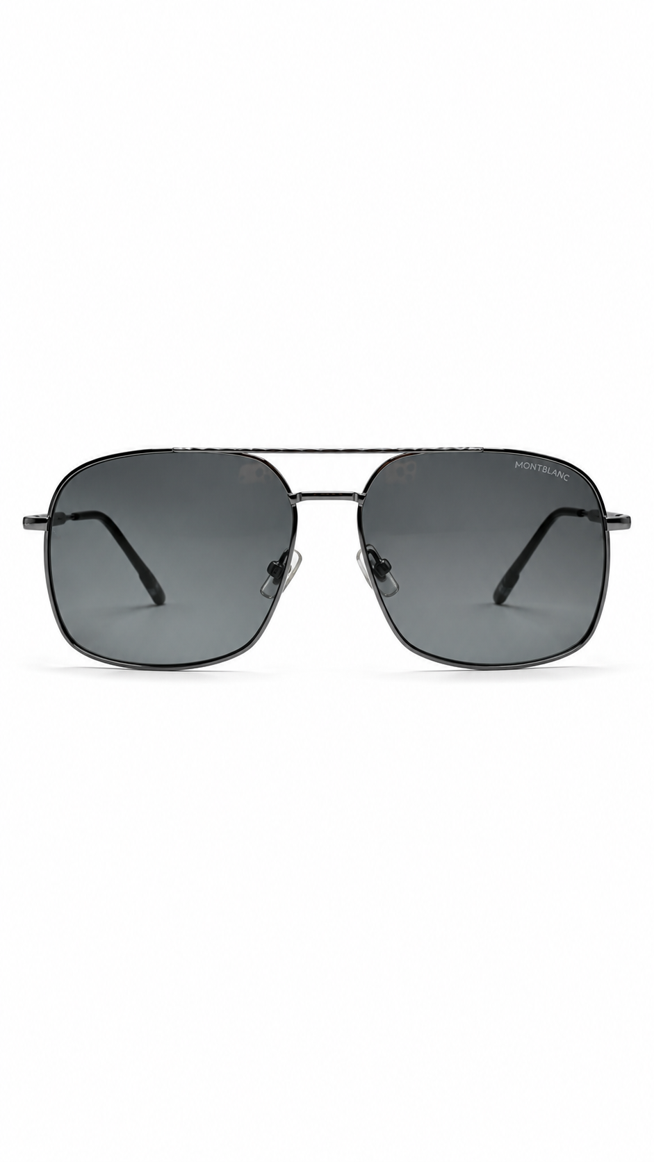 Montblanc MB0046S 001 Gunmetal Navigator Aviator Sunglasses