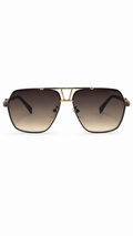 Ferrari 3527 C2 Double Bridge Navigator Sunglasses – Gradient Brown Lenses