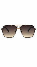 Ferrari 3527 C2 Double Bridge Navigator Sunglasses – Gradient Brown Lenses