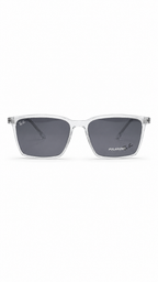 Ray-Ban RX8089 Clear Transparent Square Optical Frames with Polarized Clip-On Lenses