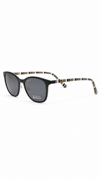 Point 6103 Matte Black Square Optical Frames with Polarized Clip-On Lenses (52mm)