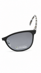 Point 6103 Matte Black Square Optical Frames with Polarized Clip-On Lenses (52mm)