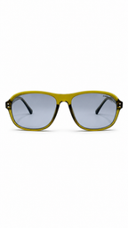 Carrera 8521 Translucent Yellow / Olive Navigator Sunglasses with Blue Lenses (57mm)