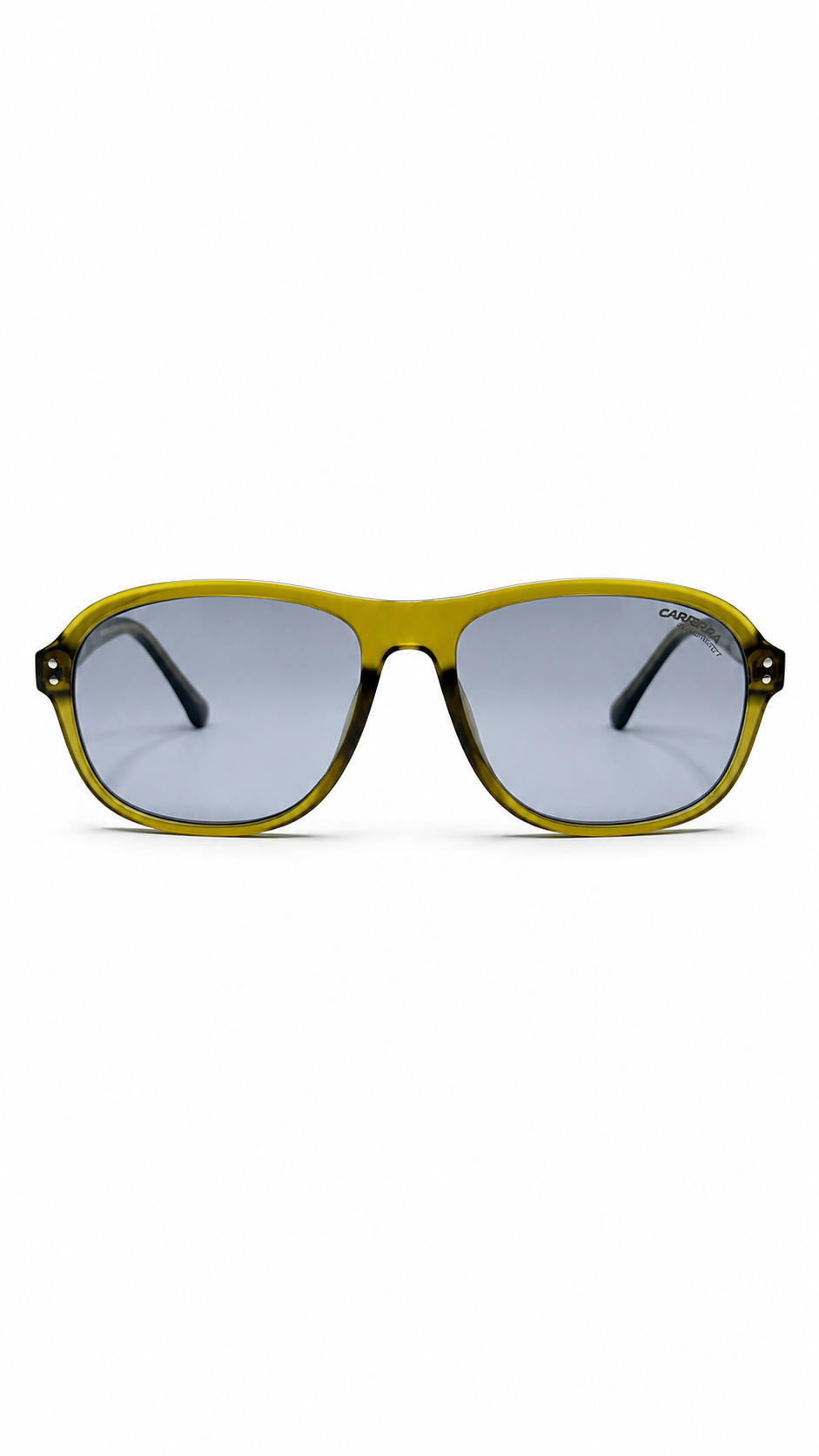 Carrera 8521 Translucent Yellow / Olive Navigator Sunglasses with Blue Lenses (57mm)