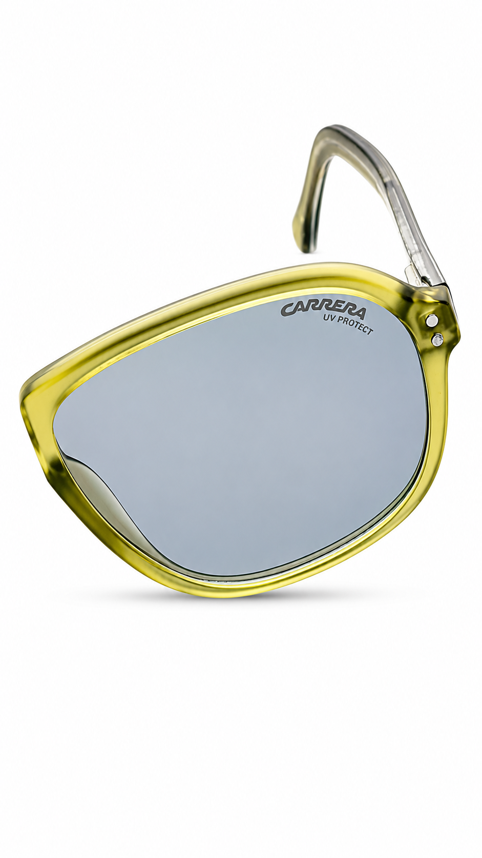 Carrera 8521 Translucent Yellow / Olive Navigator Sunglasses with Blue Lenses (57mm)