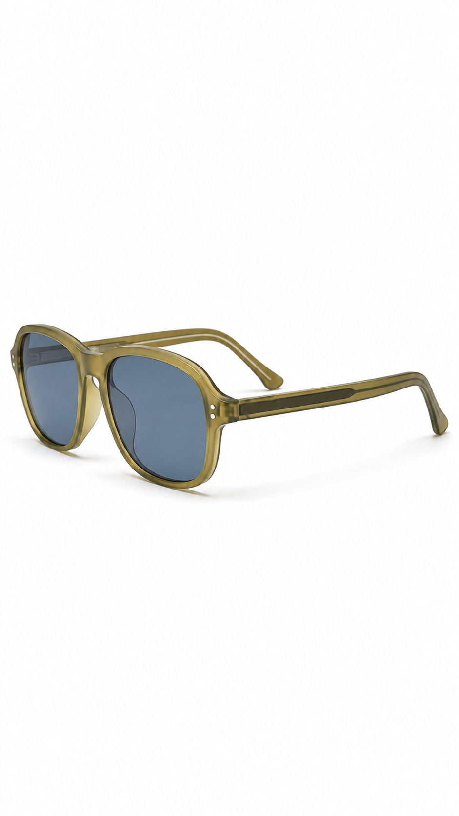 Carrera 8521 Translucent Yellow / Olive Navigator Sunglasses with Blue Lenses (57mm)