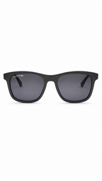 Lacoste L884S Matte Grey Square Sunglasses with Textured Temples (53mm)