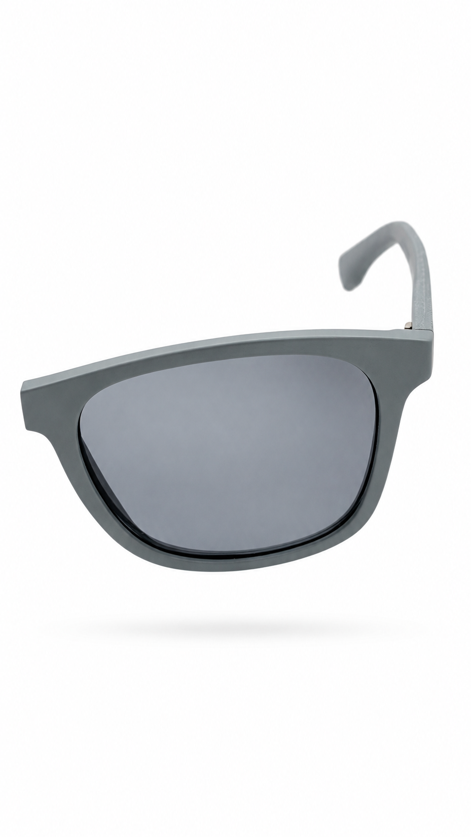 Lacoste L884S Matte Grey Square Sunglasses with Textured Temples (53mm)
