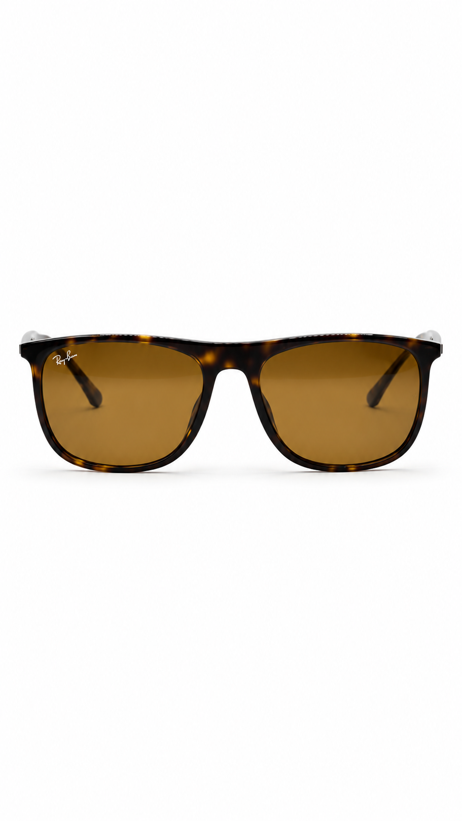 Ray-Ban RB2216F 902/57 58mm Low Bridge Fit Flat Top Sunglasses Tortoise Acetate Frame Brown Polarized Lenses