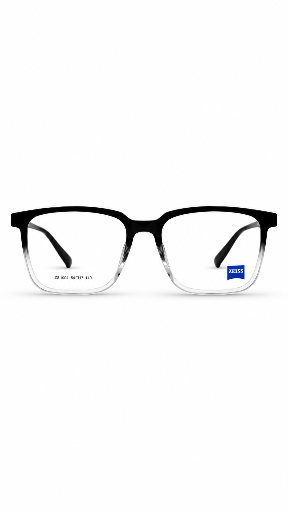 ZS 1004 Modern Black & Clear Optical Frame | Lightweight Eyewear