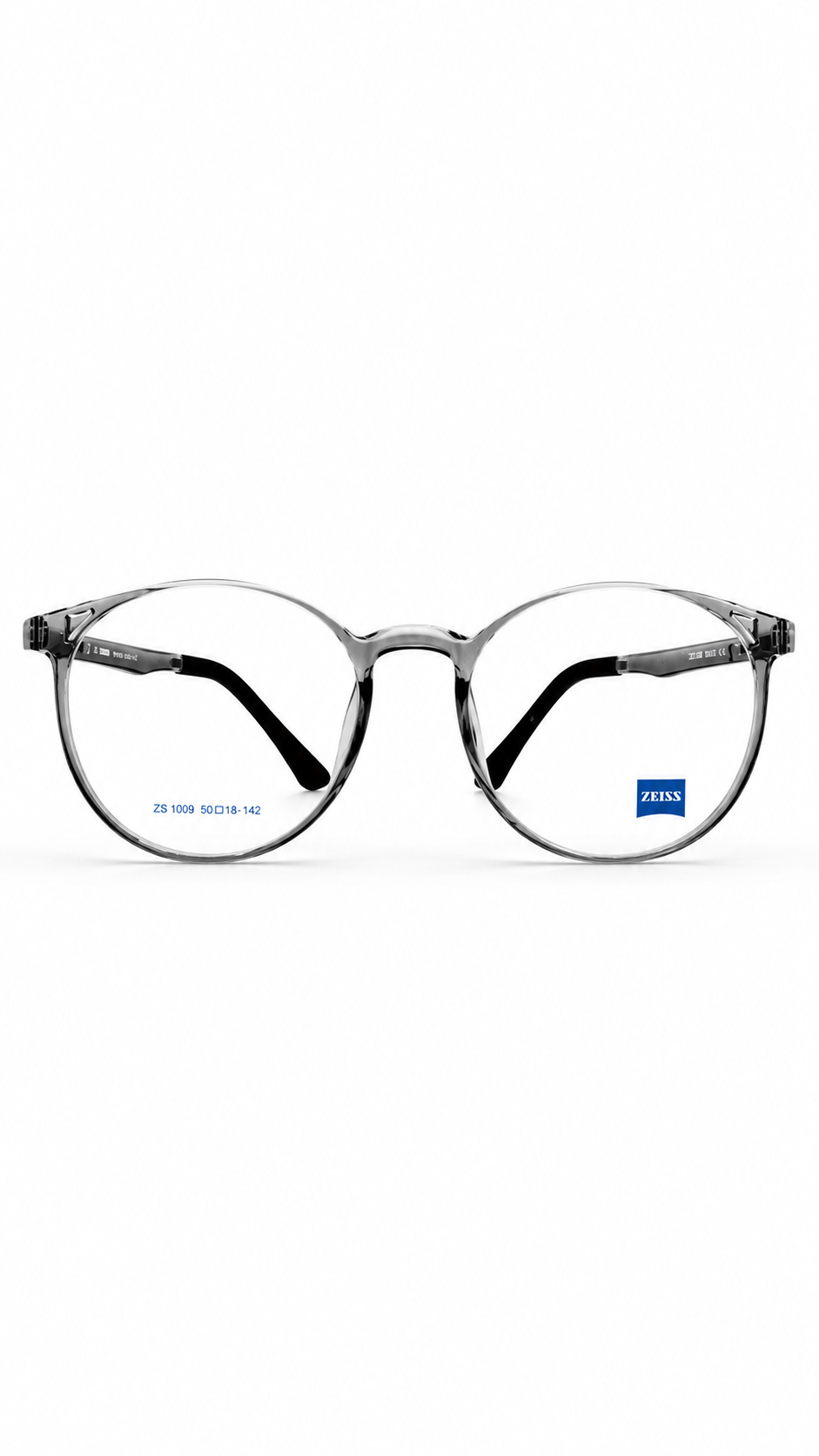ZEISS Translucent Smoke Round Eyeglass Frames