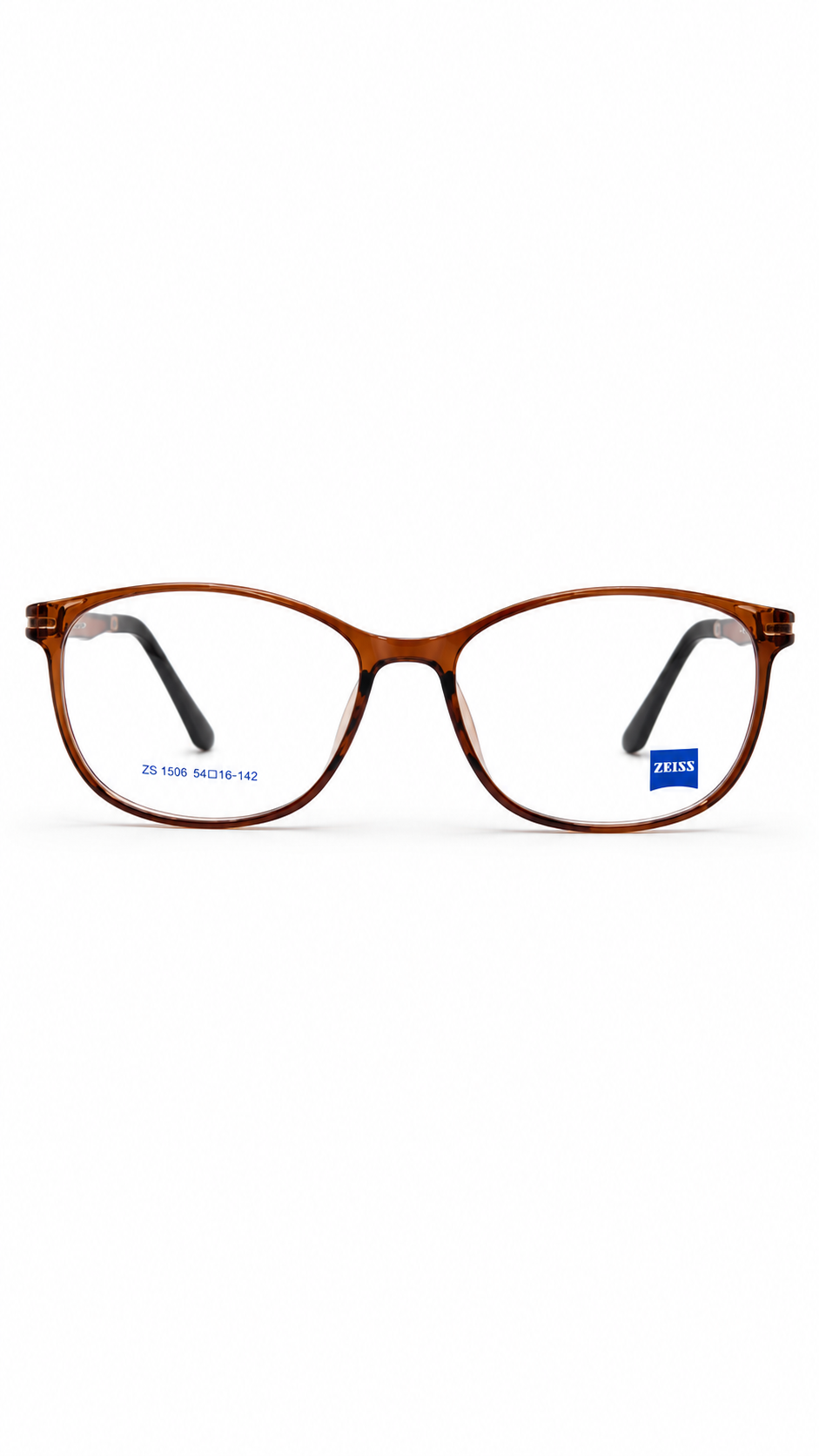 ZEISS Translucent Brown Round-Oval Spectacles