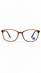 ZEISS Translucent Brown Round-Oval Spectacles