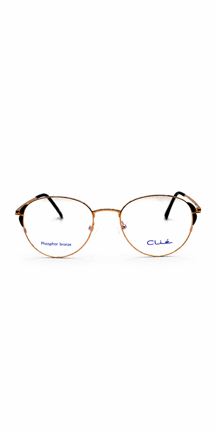 Clié Round Rose Gold Eyeglass Frames – Durable Phosphor Bronze Metal Eyewear