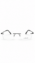 Silhouette Rimless Eyeglass Frames – Matte Black Titanium Ultralight Eyewear