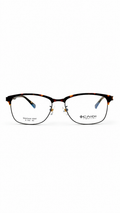 : CAIDI Classic Tortoiseshell Semi-Rimless Spectacles | Model S-7800 Stainless Steel