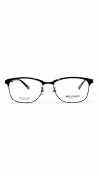 : CAIDI Classic Tortoiseshell Semi-Rimless Spectacles | Model S-7800 Stainless Steel