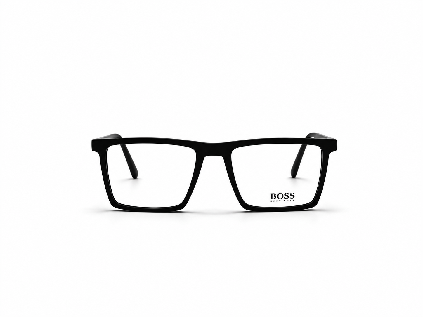 BOSS by Hugo Boss Black Square Optical Eyeglass Frame – Premium Full-Rim