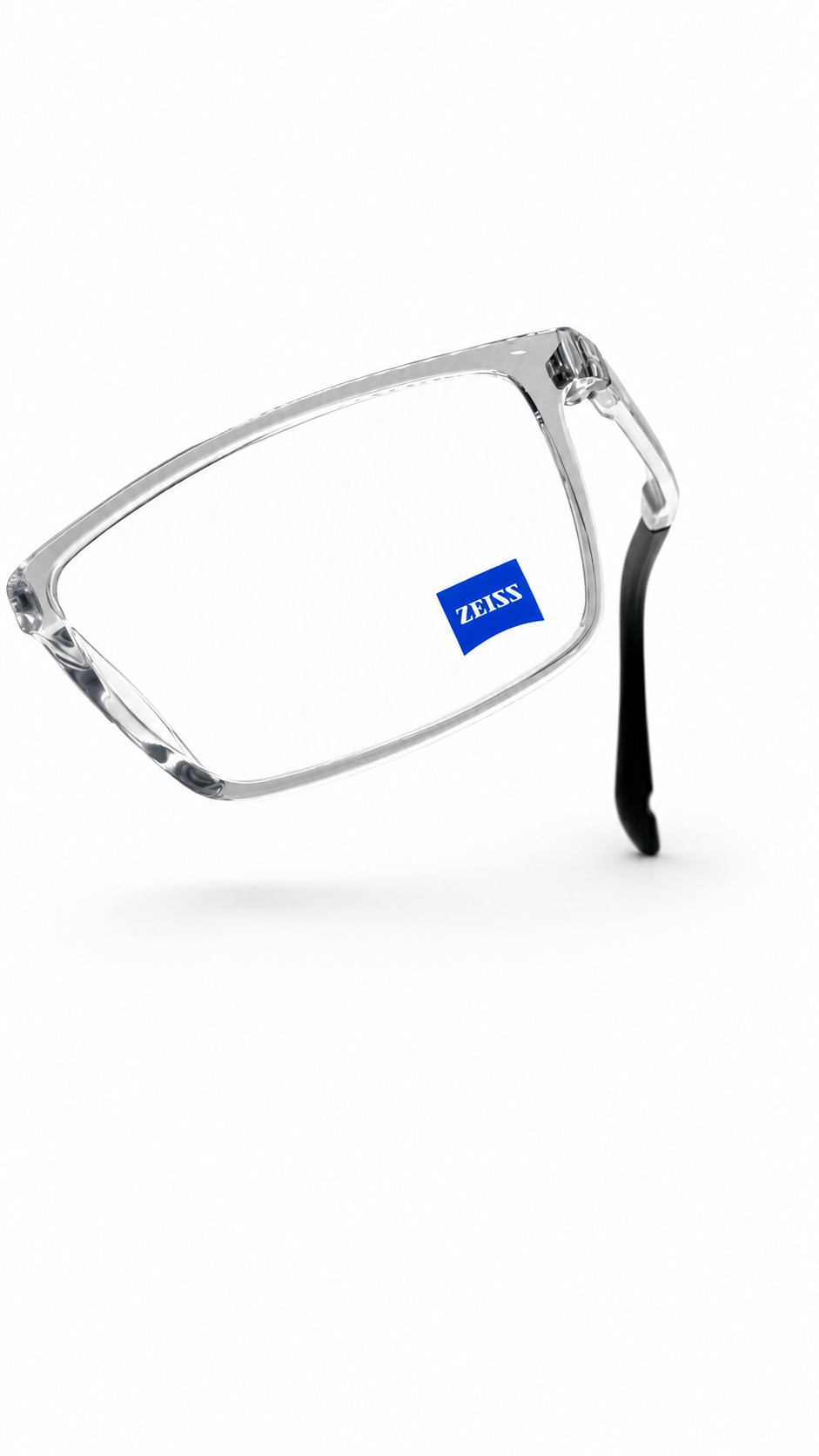 ZEISS ZS1005 Male Rectangular Glasses Frame in Transparent Charcoal Grey