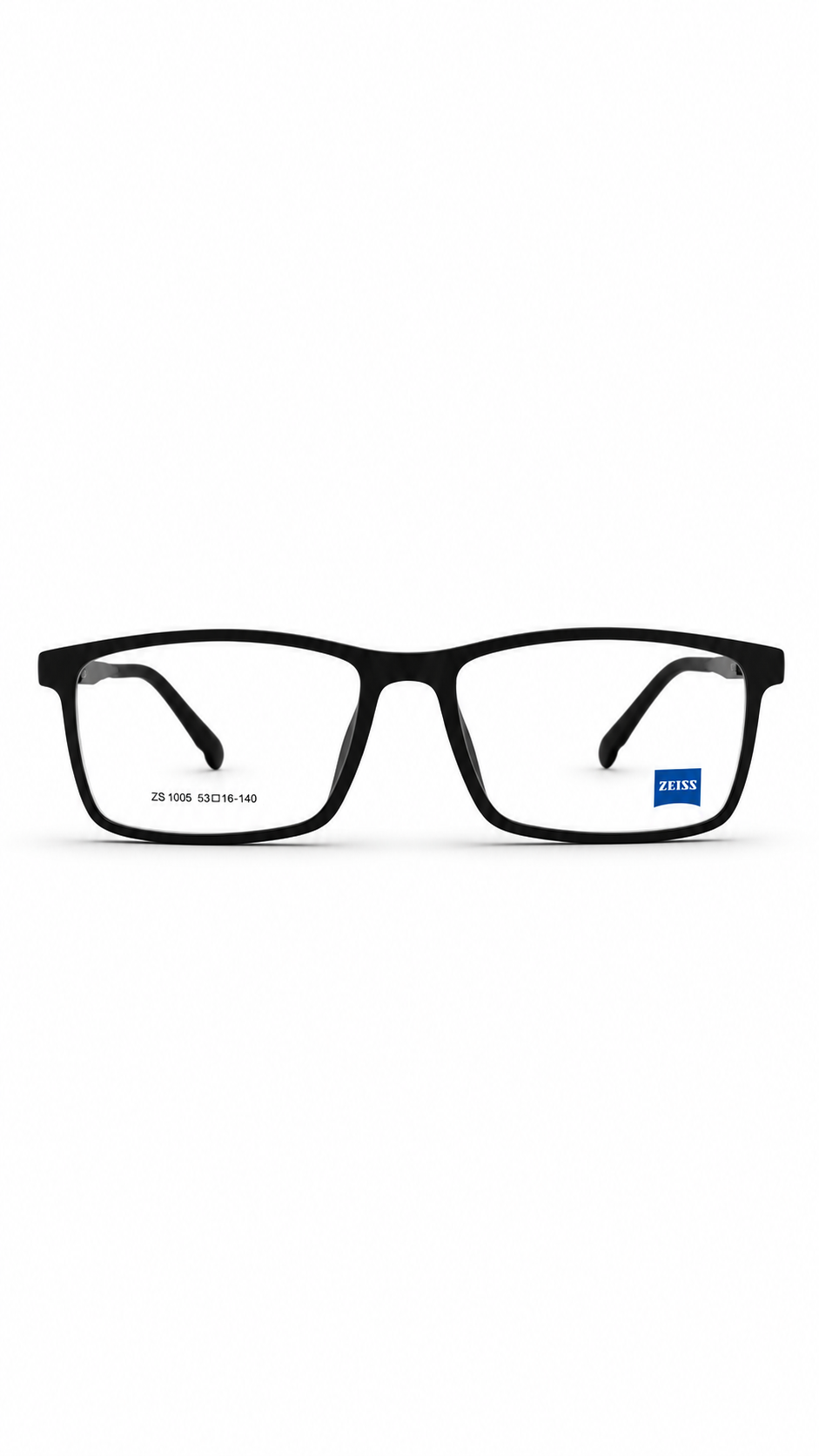 ZS 1005 Full-Rim Rectangular Eyeglass Frame – Black | Lightweight Optical Glasses