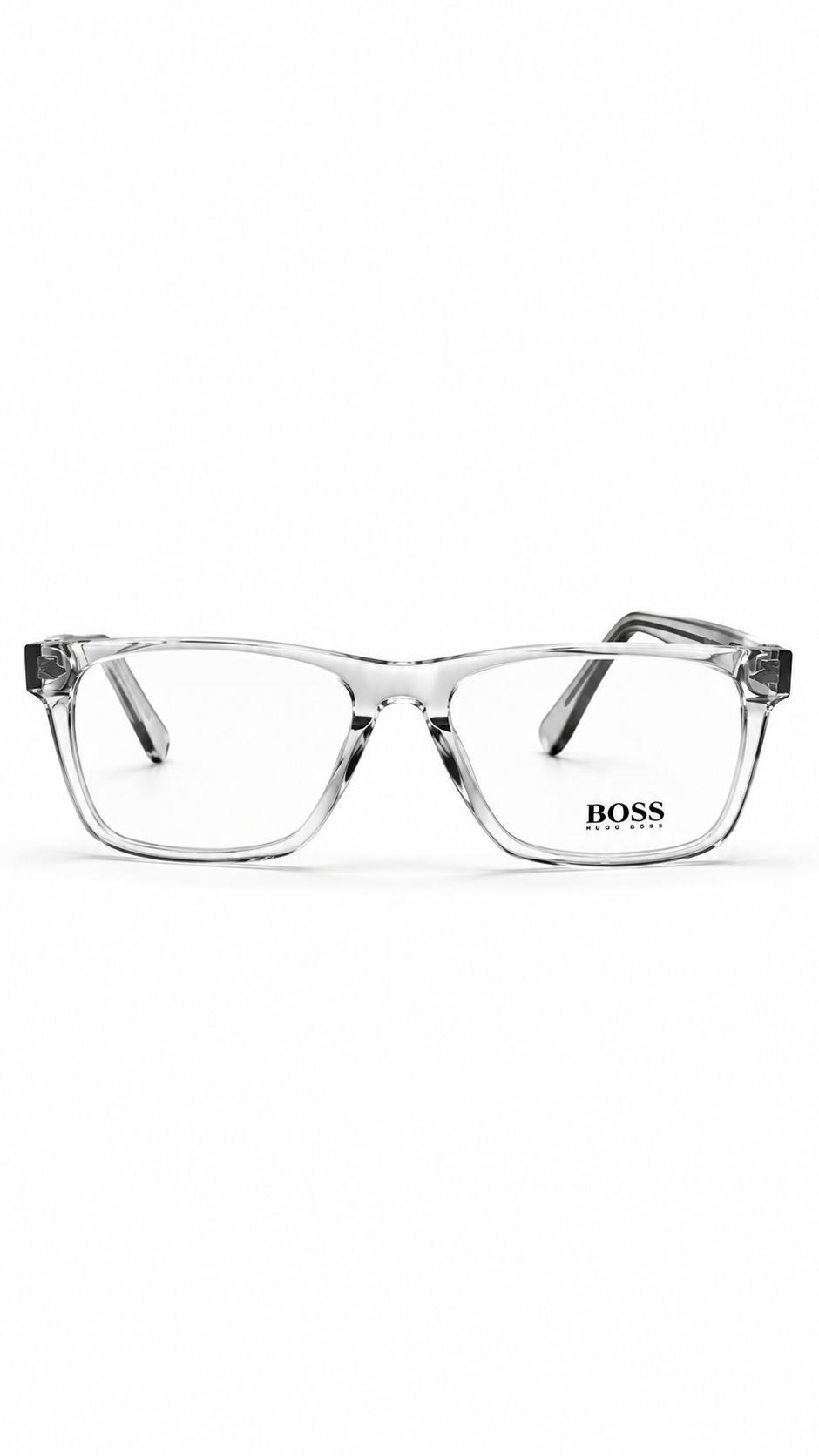 BOSS by Hugo Boss Crystal Clear Rectangular Eyeglass