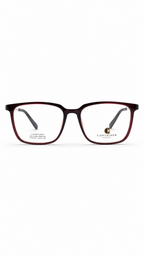 Container Eyewear Crystal Brown Rectangular Eyeglass Frame for Men
