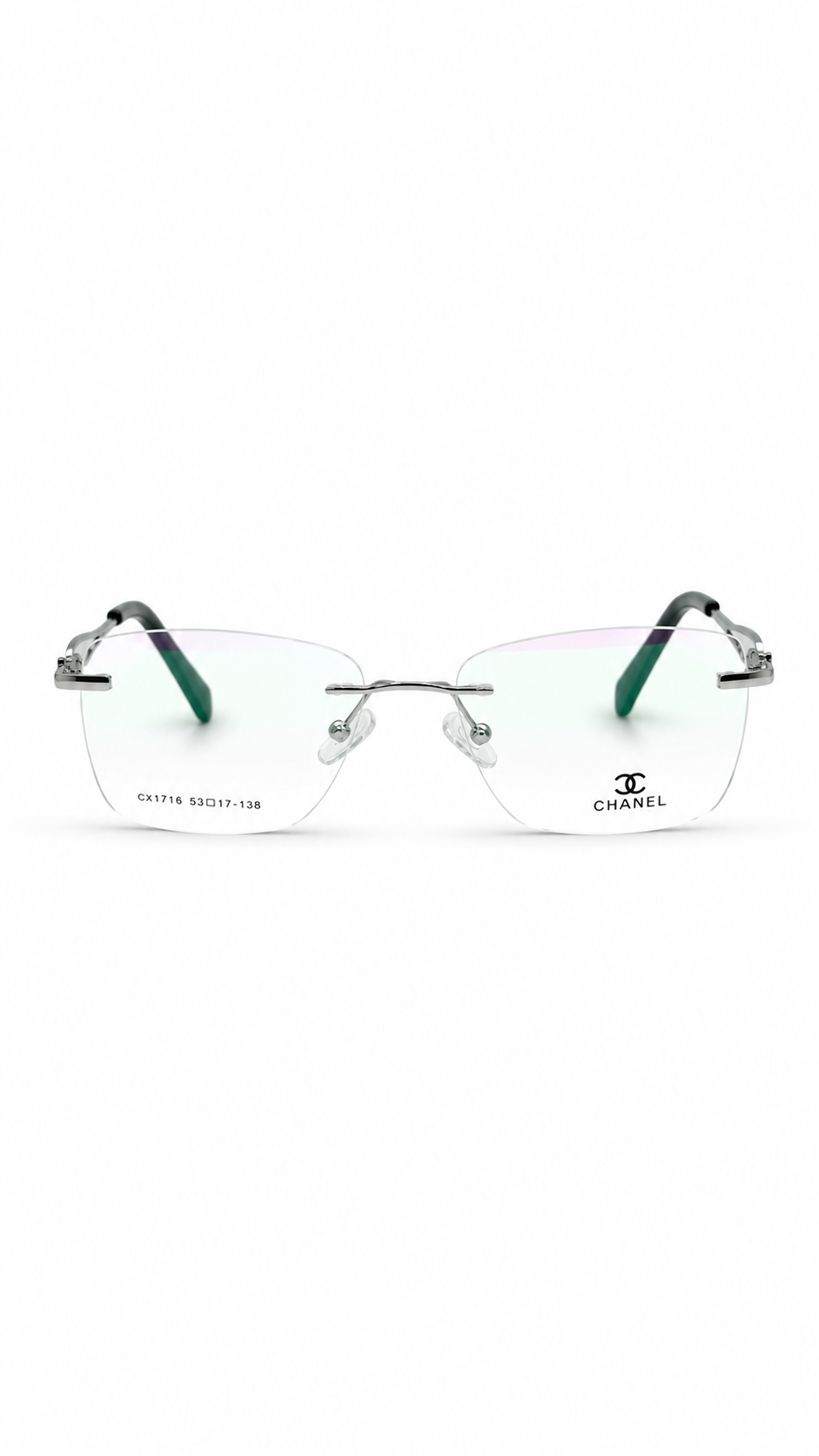 CHANEL Premium Rimless Rectangle Optical Frame