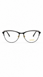 XOXO Elegant Black Semi-Rimless Cat-Eye Optical Frame
