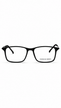 Porsche Design Men's Matte Black Rectangular Full-Rim Eyeglass Frame