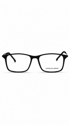 Porsche Design Men's Matte Black Rectangular Full-Rim Eyeglass Frame