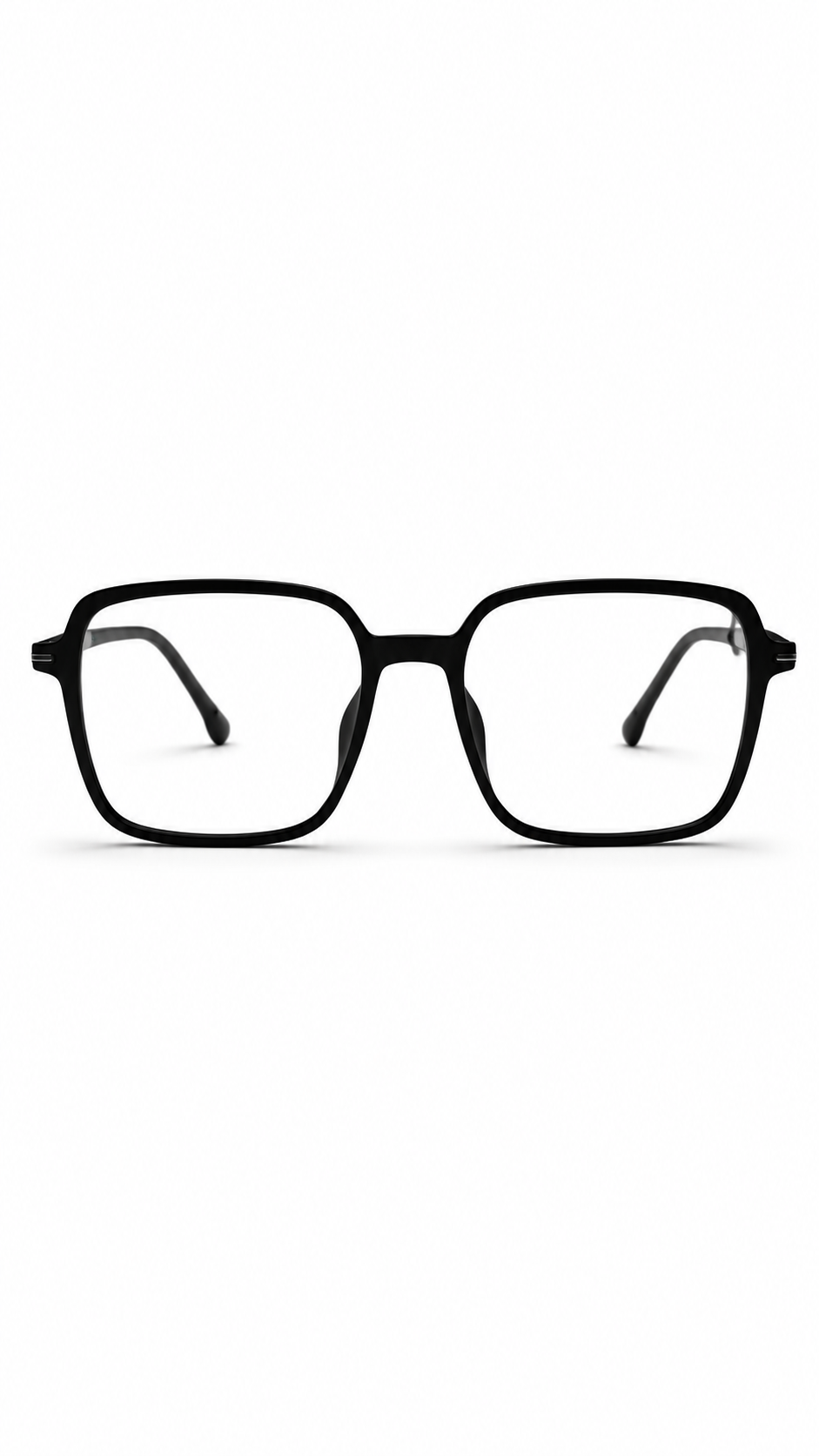 Classic Black Square Eyeglass Frame for Men | Lightweight Full-Rim Optical Glasses