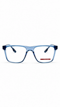 Prada Linea Rossa Crystal Blue Rectangular Eyeglass Frame for Men