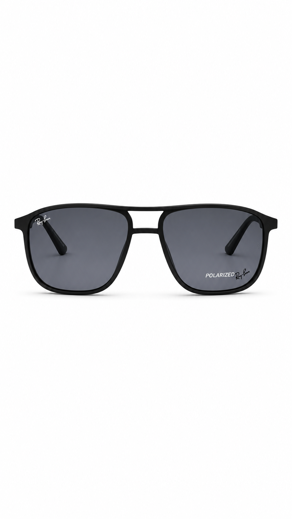 Ray-Ban Attachment Polarized Matte Black Navigator Sunglasses