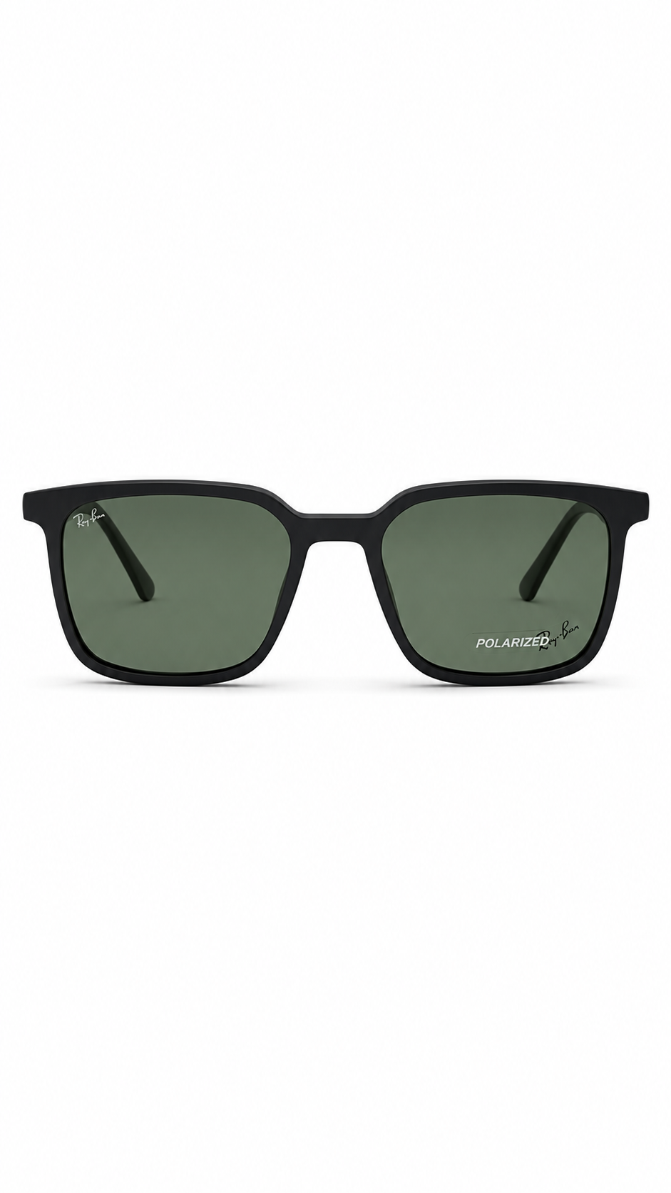 Ray-Ban Premium Polarized Green Lens Square Sunglasses