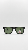 Ray-Ban Polarized Wayfarer Black Sunglasses with Green G-15 Lenses