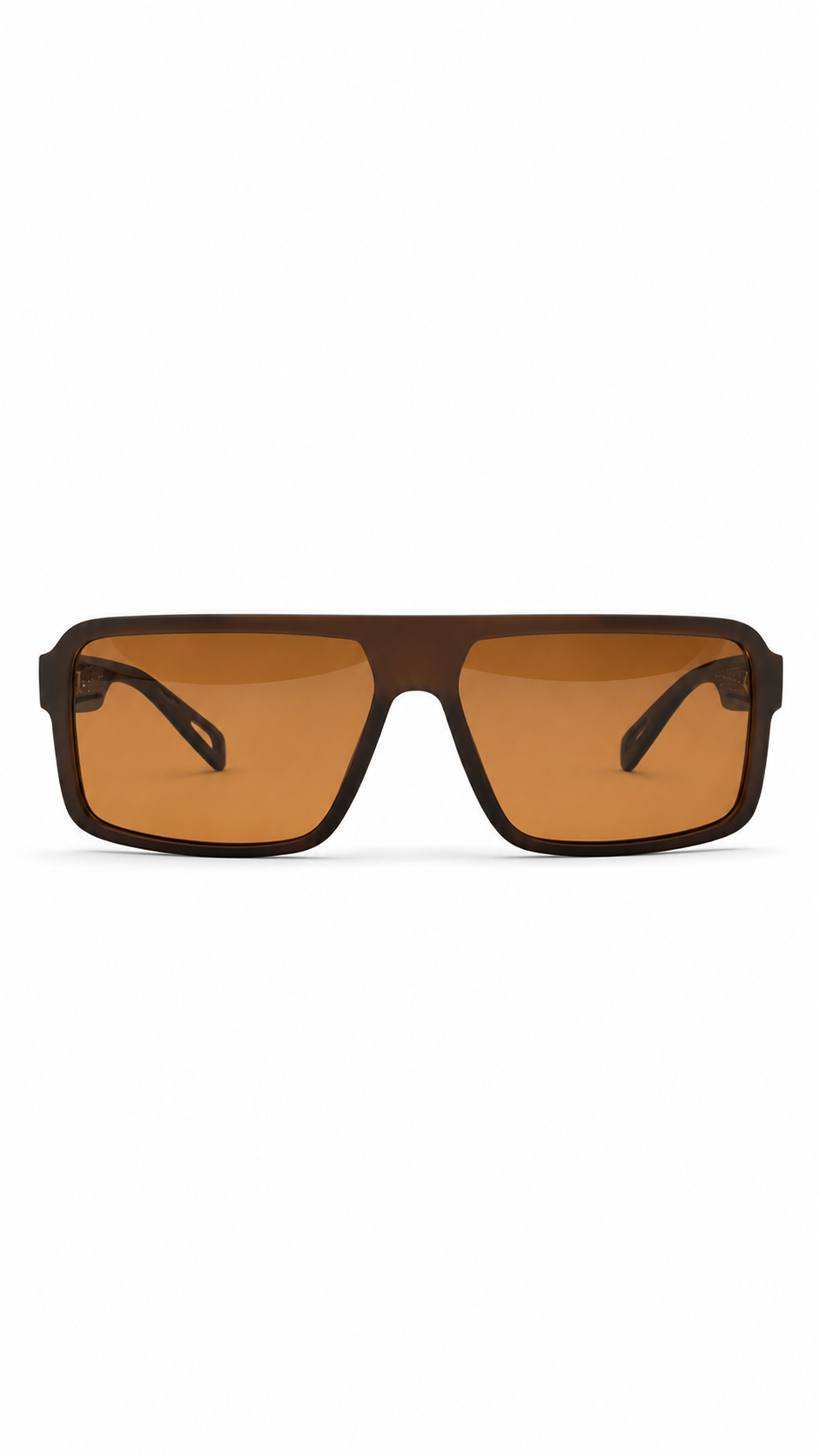 Retro Square Sunglasses with Amber Tinted Lenses