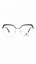 Pierre Cardin Black & Gold Geometric Rimless Eyeglasses – Unisex Lightweight Optical Frame