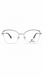 Pierre Cardin Silver Semi-Rim Square Eyeglass Frames